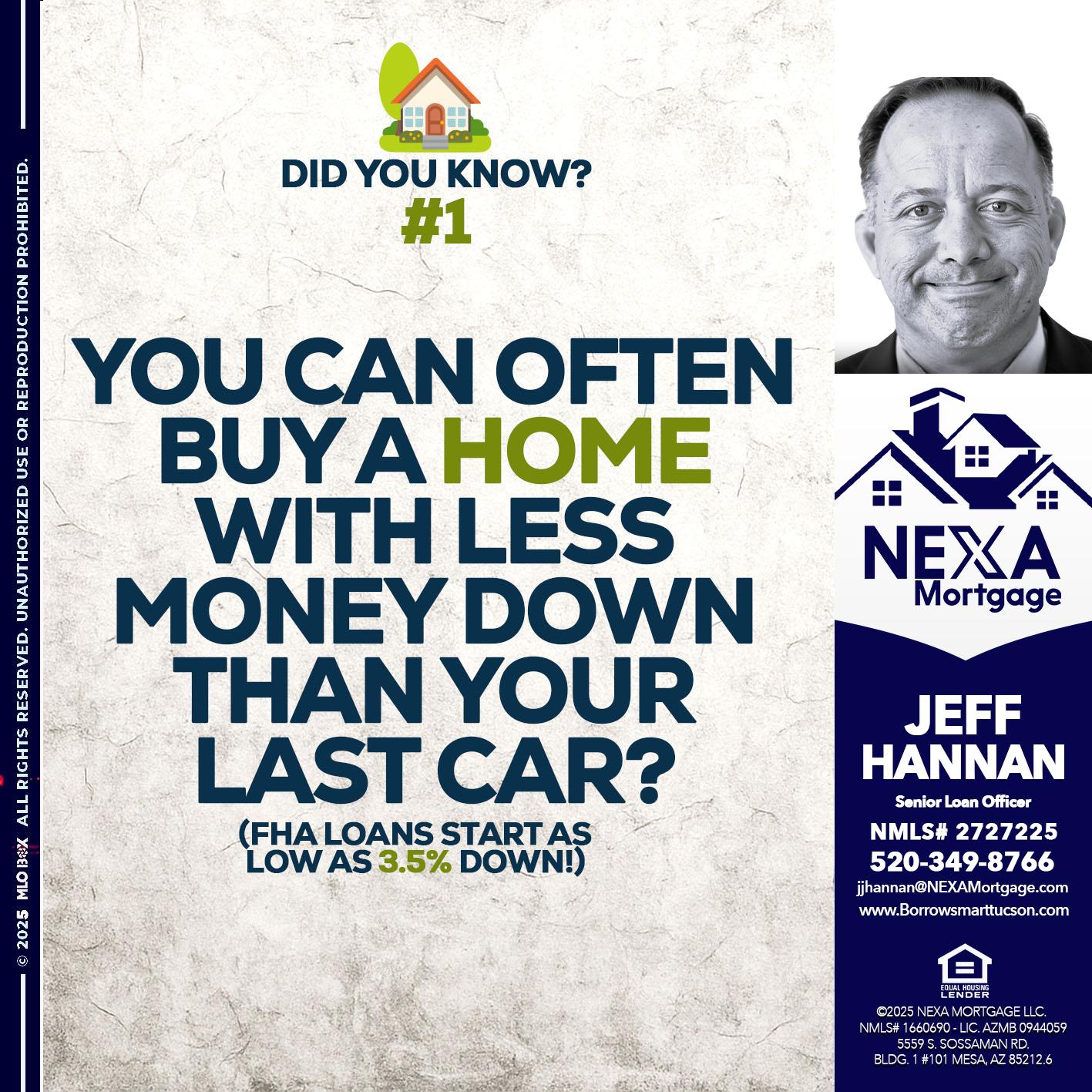 DID YOU KNOW #1 - Jeff Hannan -Senior Loan Officer