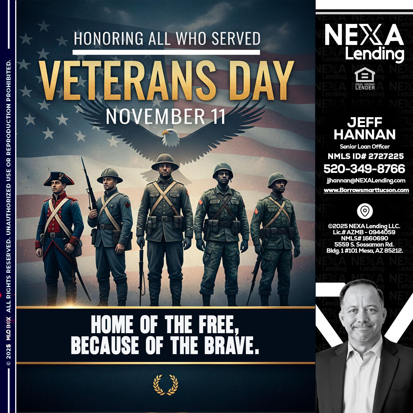 Veterans Day - Jeff Hannan -Senior Loan Officer
