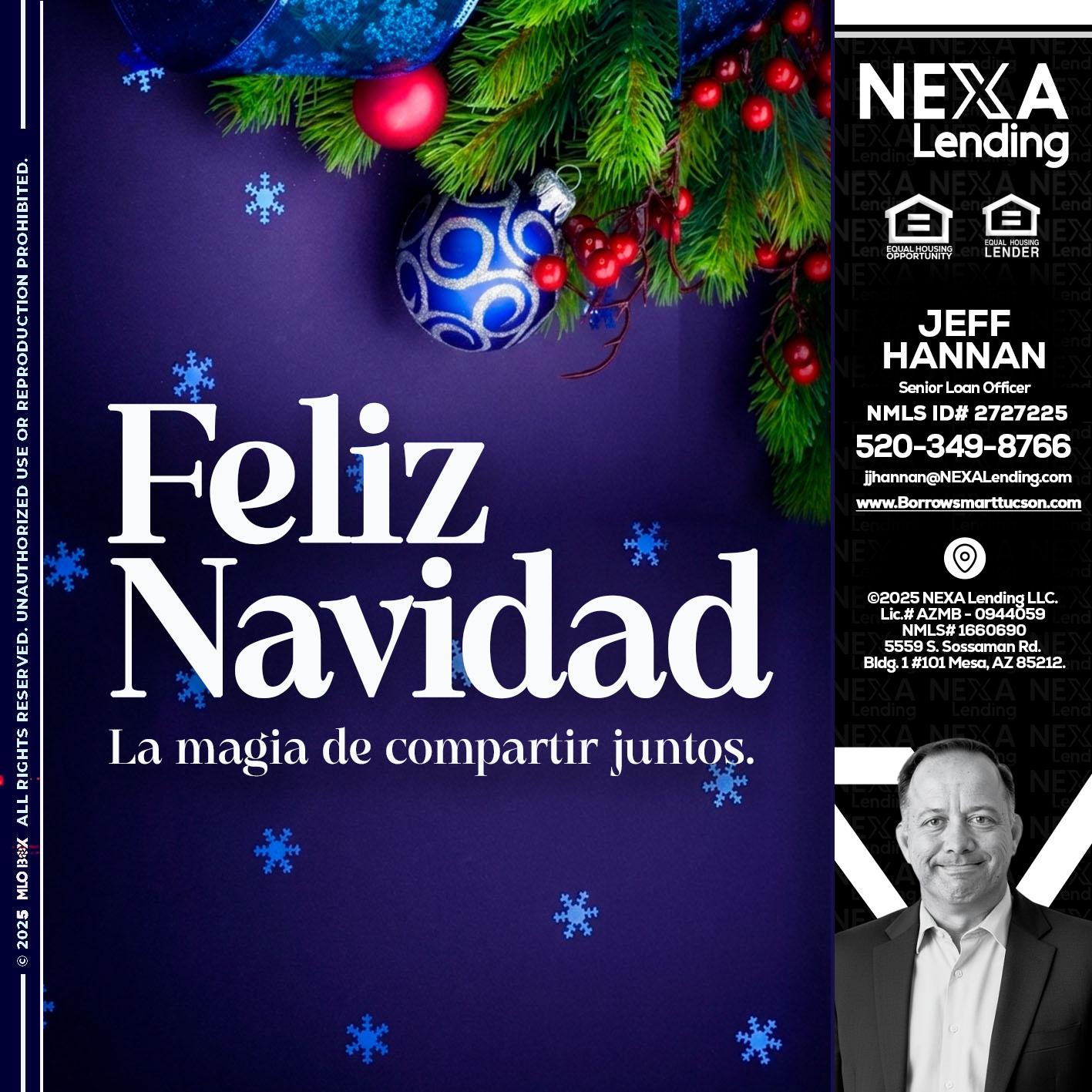 FELIZ NAVIDAD - Jeff Hannan -Senior Loan Officer
