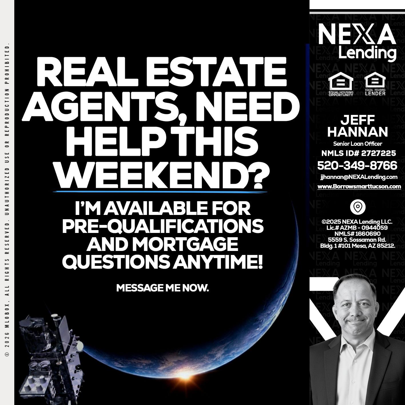 REAL ESTATE AGENTS - Jeff Hannan -Senior Loan Officer