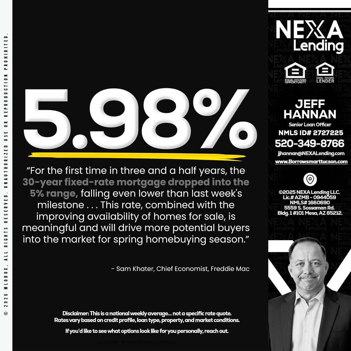 5.98% - Jeff Hannan -Senior Loan Officer