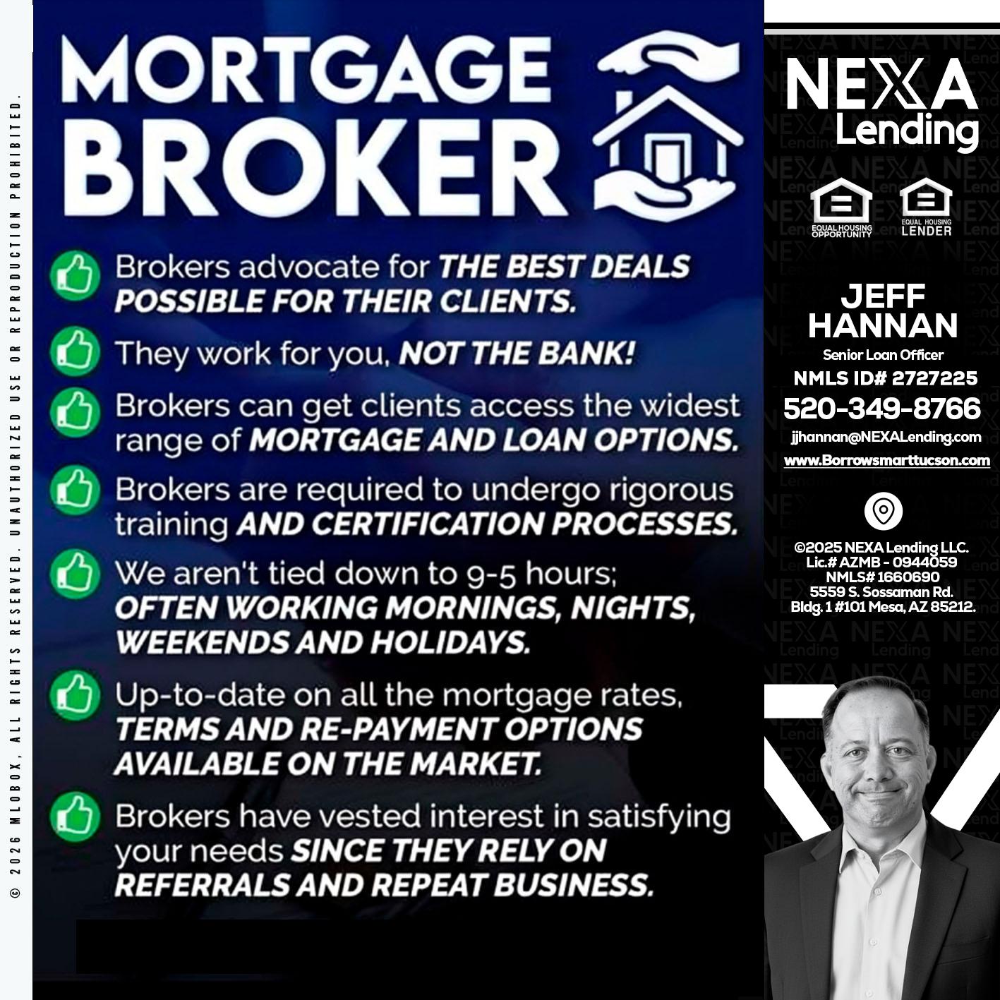 MORTGAGE BROKER - Jeff Hannan -Senior Loan Officer