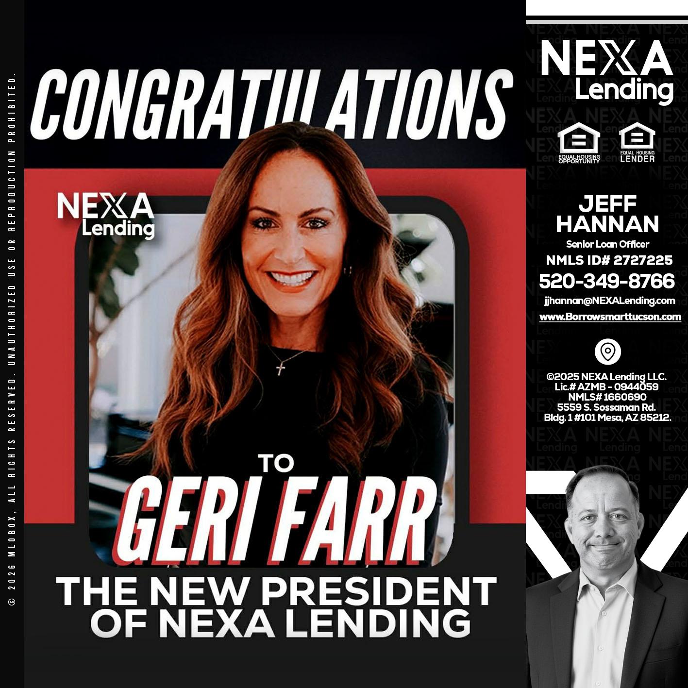 CONGRATULATIONS - Jeff Hannan -Senior Loan Officer