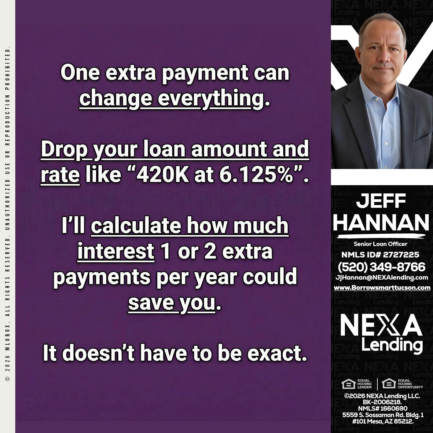 ONE EXTRA - Jeff Hannan -Senior Loan Officer