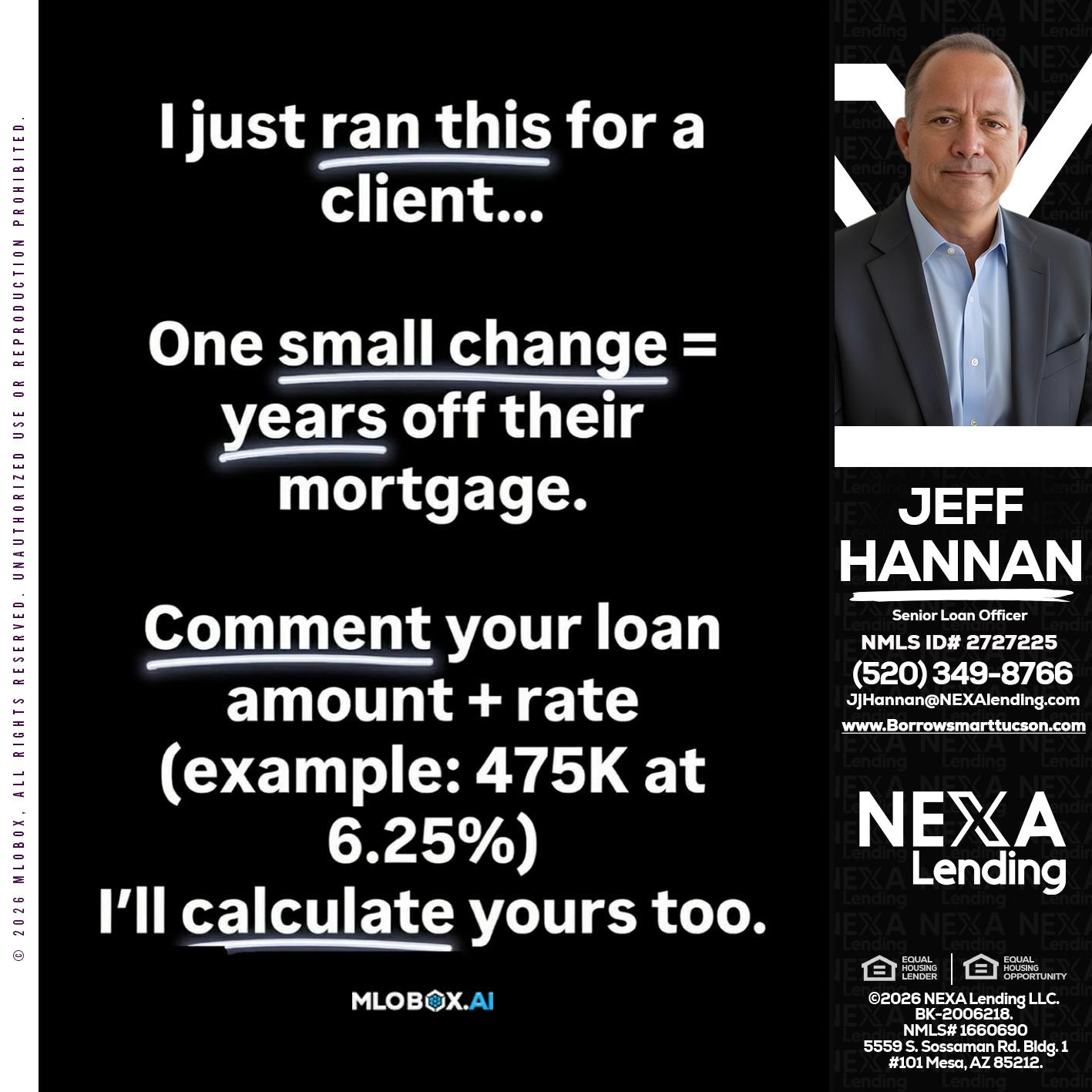 I JUST RAN - Jeff Hannan -Senior Loan Officer