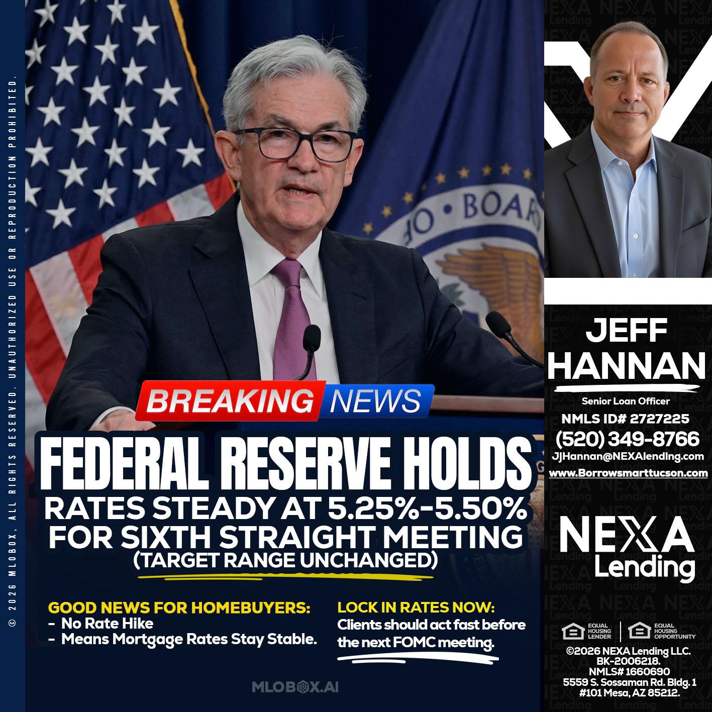 federal reserve - Jeff Hannan -Senior Loan Officer