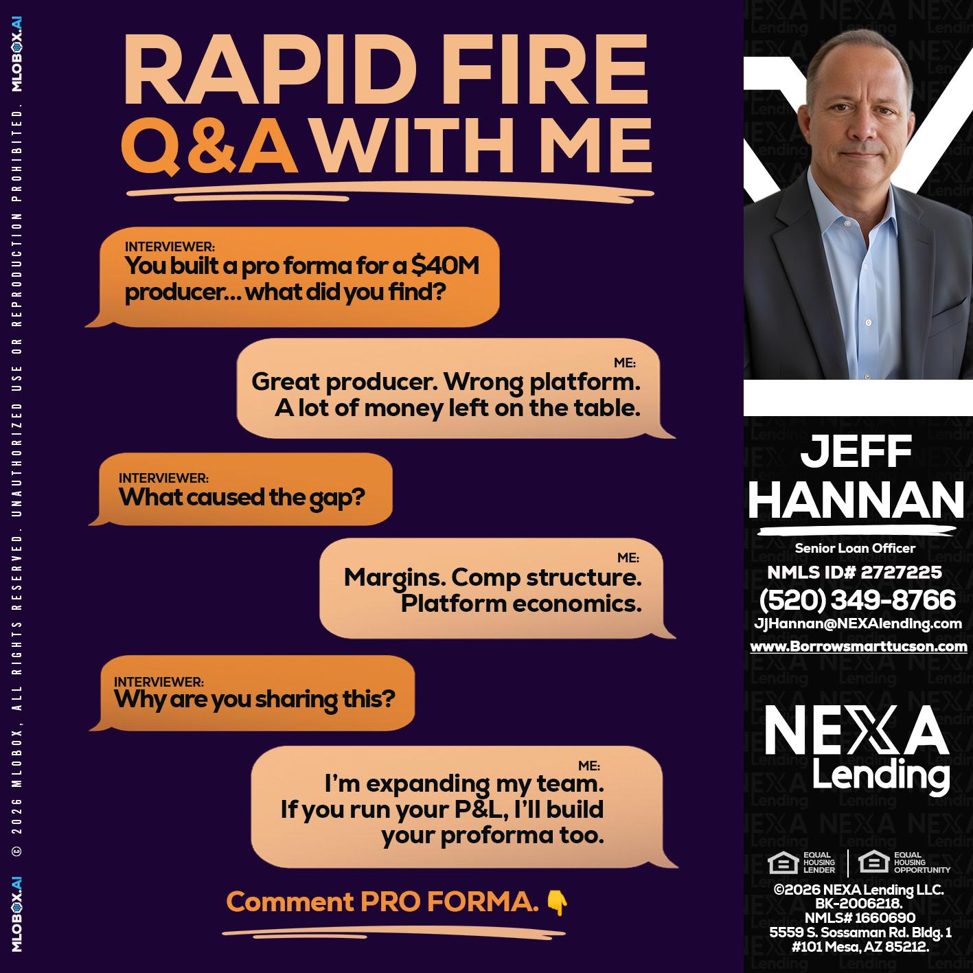 RAPID FIRE - Jeff Hannan -Senior Loan Officer
