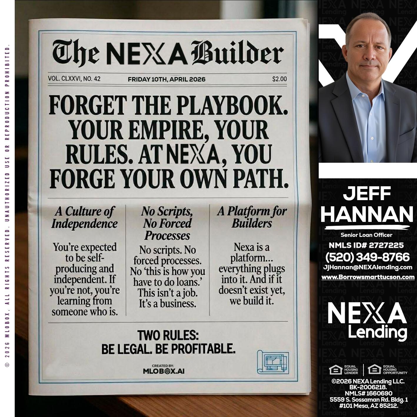 THE NEXA BUILDER - Jeff Hannan -Senior Loan Officer