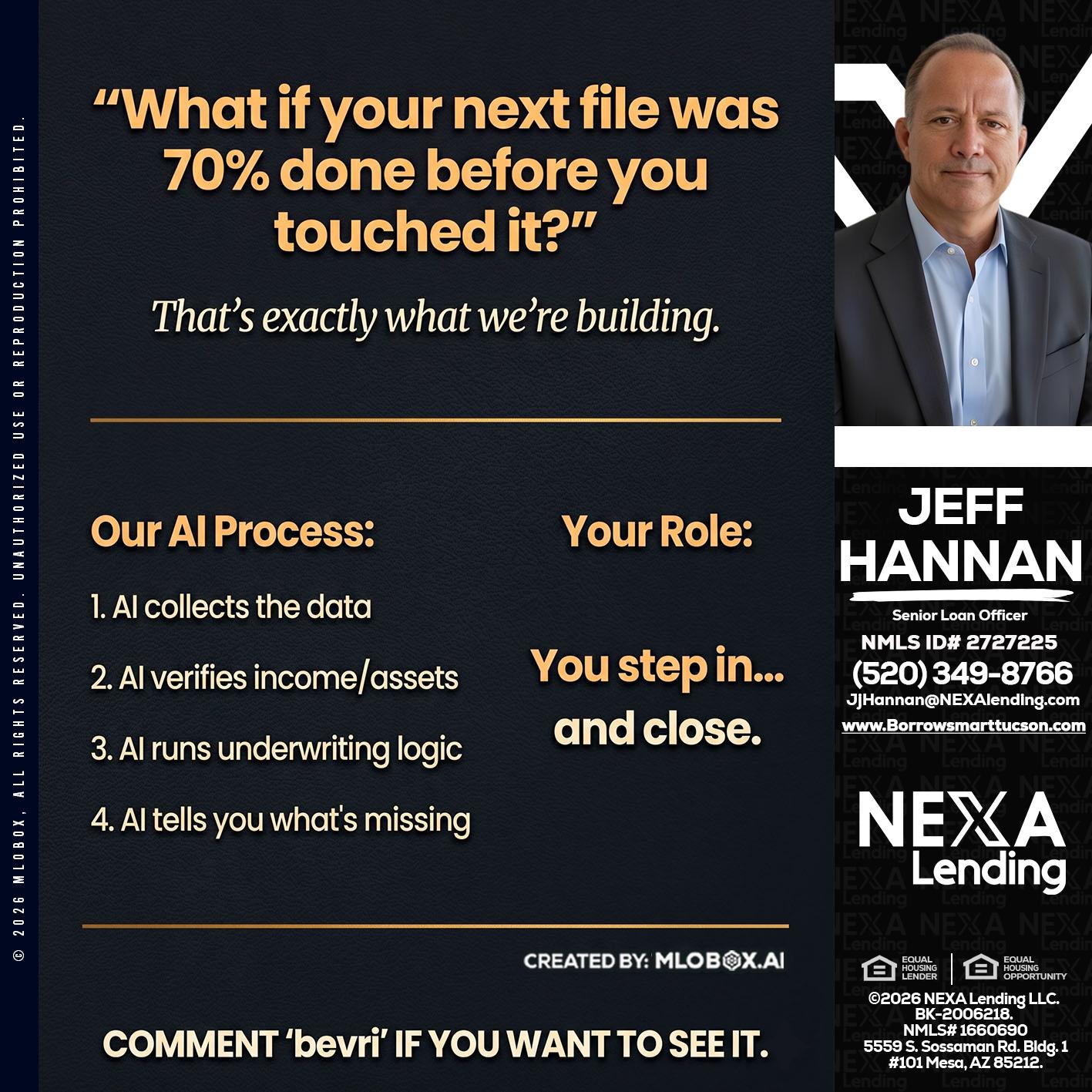 WHAT IF YOUR - Jeff Hannan -Senior Loan Officer