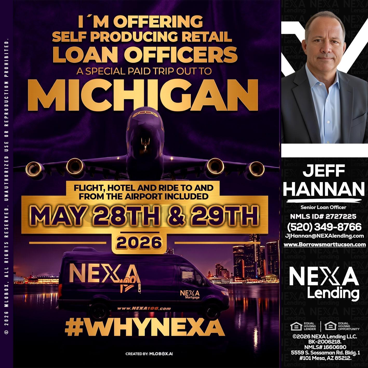 MICHIGAN - Jeff Hannan -Senior Loan Officer